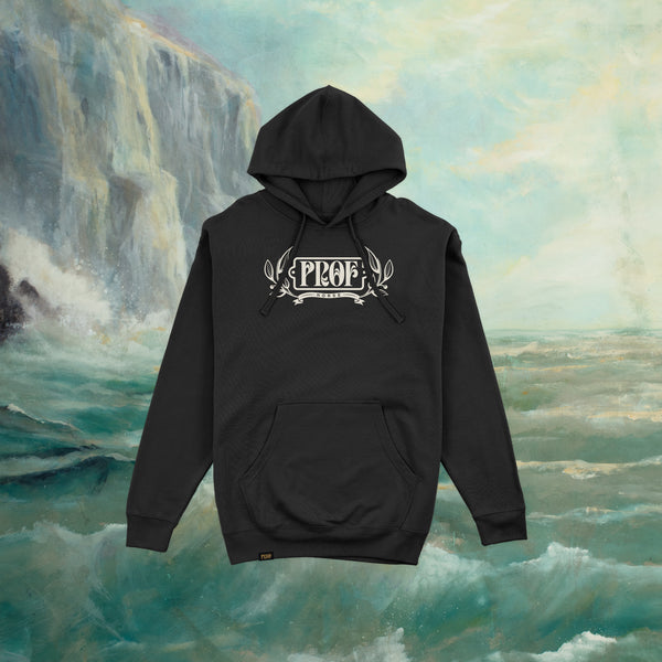PROF "Laurels" Black Pullover Hoodie