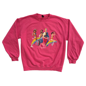 PROF "Dolphins" Pink Crewneck