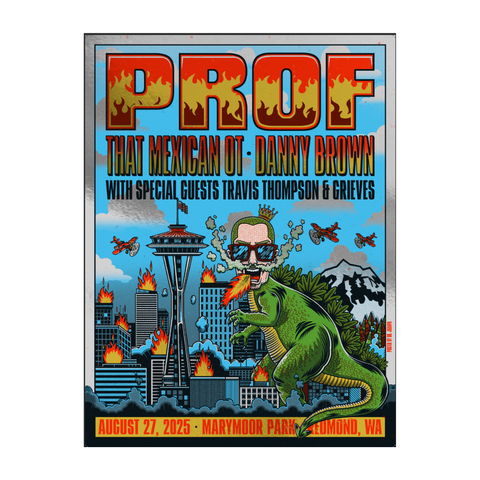 PROF "Marymoor" SIGNED FOIL Screen Printed Poster