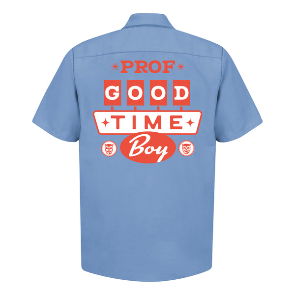 [PRE-ORDER] PROF "Work Shirt" Blue Collared T-Shirt