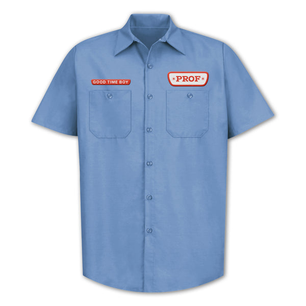 [PRE-ORDER] PROF "Work Shirt" Blue Collared T-Shirt