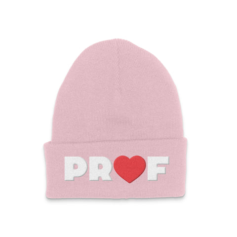 PROF "Heart" Pink Beanie