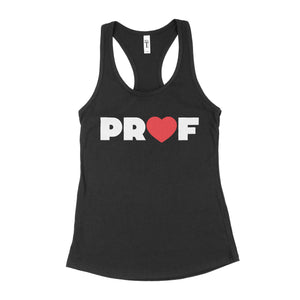 PROF "Heart" Women's Black Tank Top