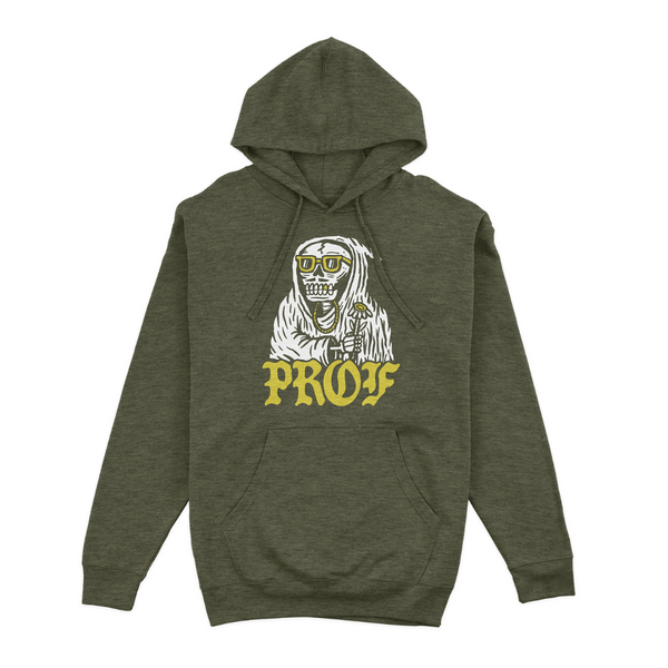 PROF "Tombstones" Heather Green Pullover Hoodie