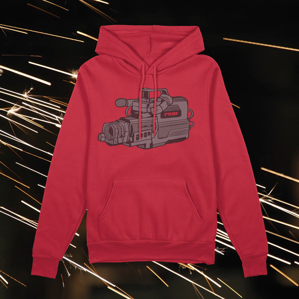 PROF "Camcorder" Red Pullover Hoodie