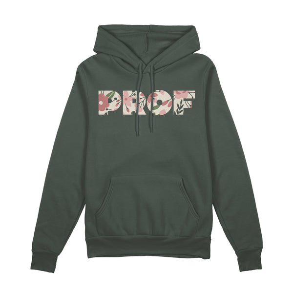 PROF "Floral" Green Pullover Hoodie
