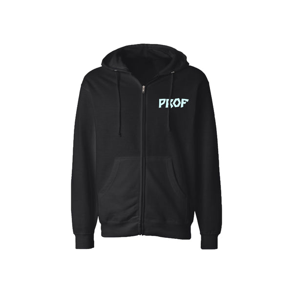 PROF "Glowing Moon" Glow-In-The-Dark Ink Zip Hoodie